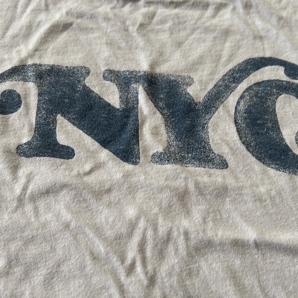 ANTHROPOLOGIE LetLuv Vintage NYC Slouchy Tee Grey Blue S Anthropologie - Picture 7 of 8